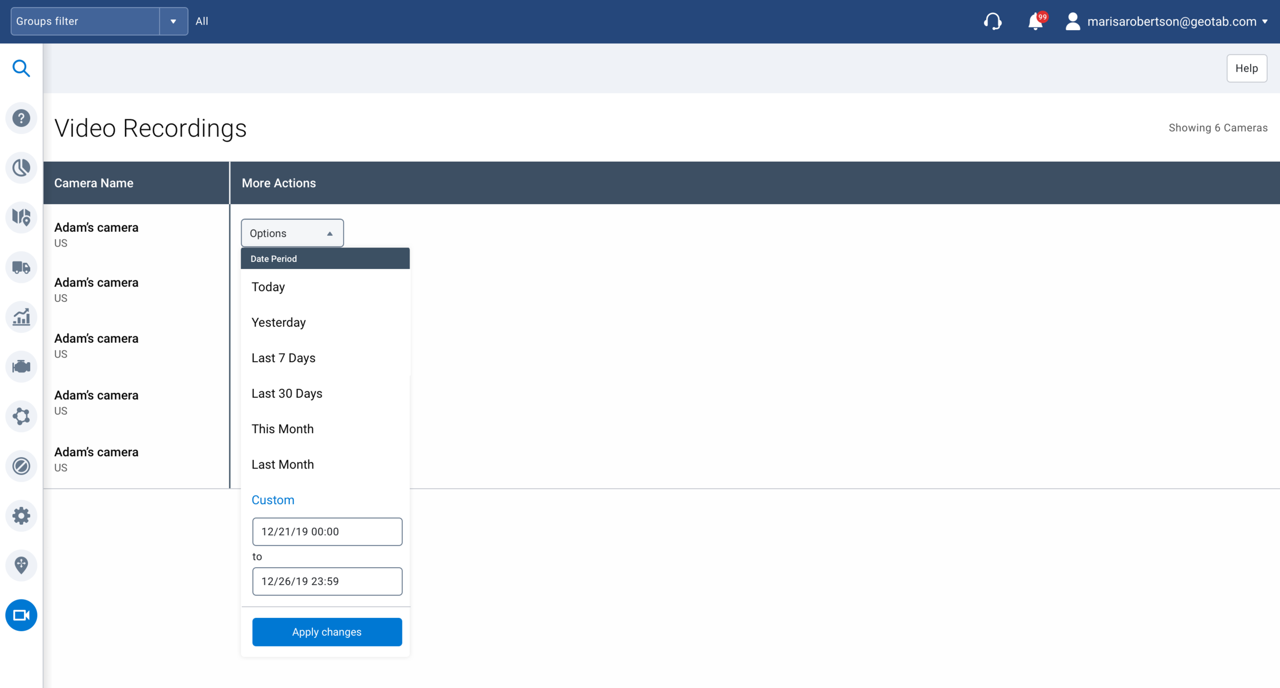 recordings_selectDateRange