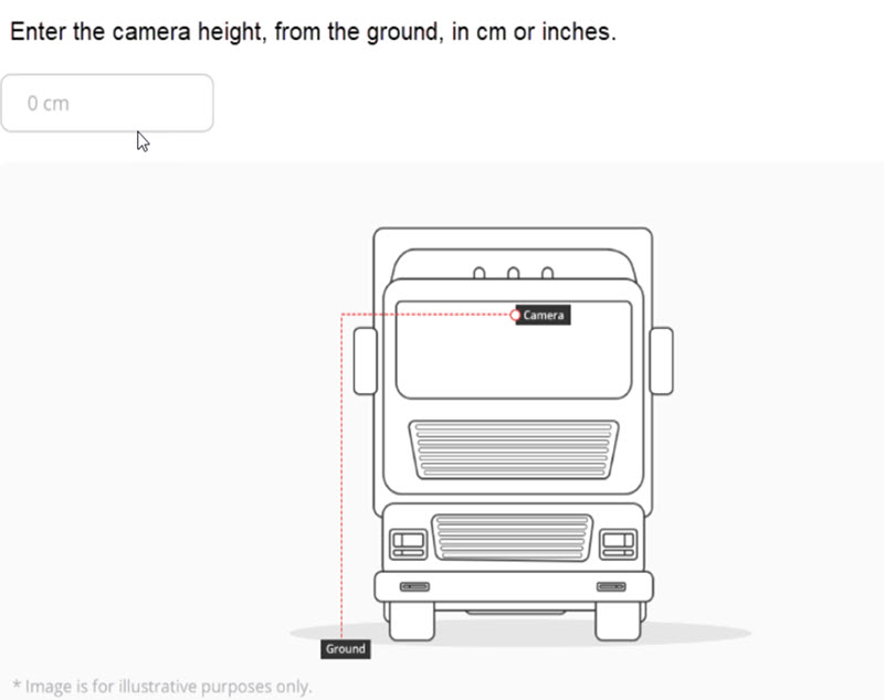 ADAS camera height from the ground